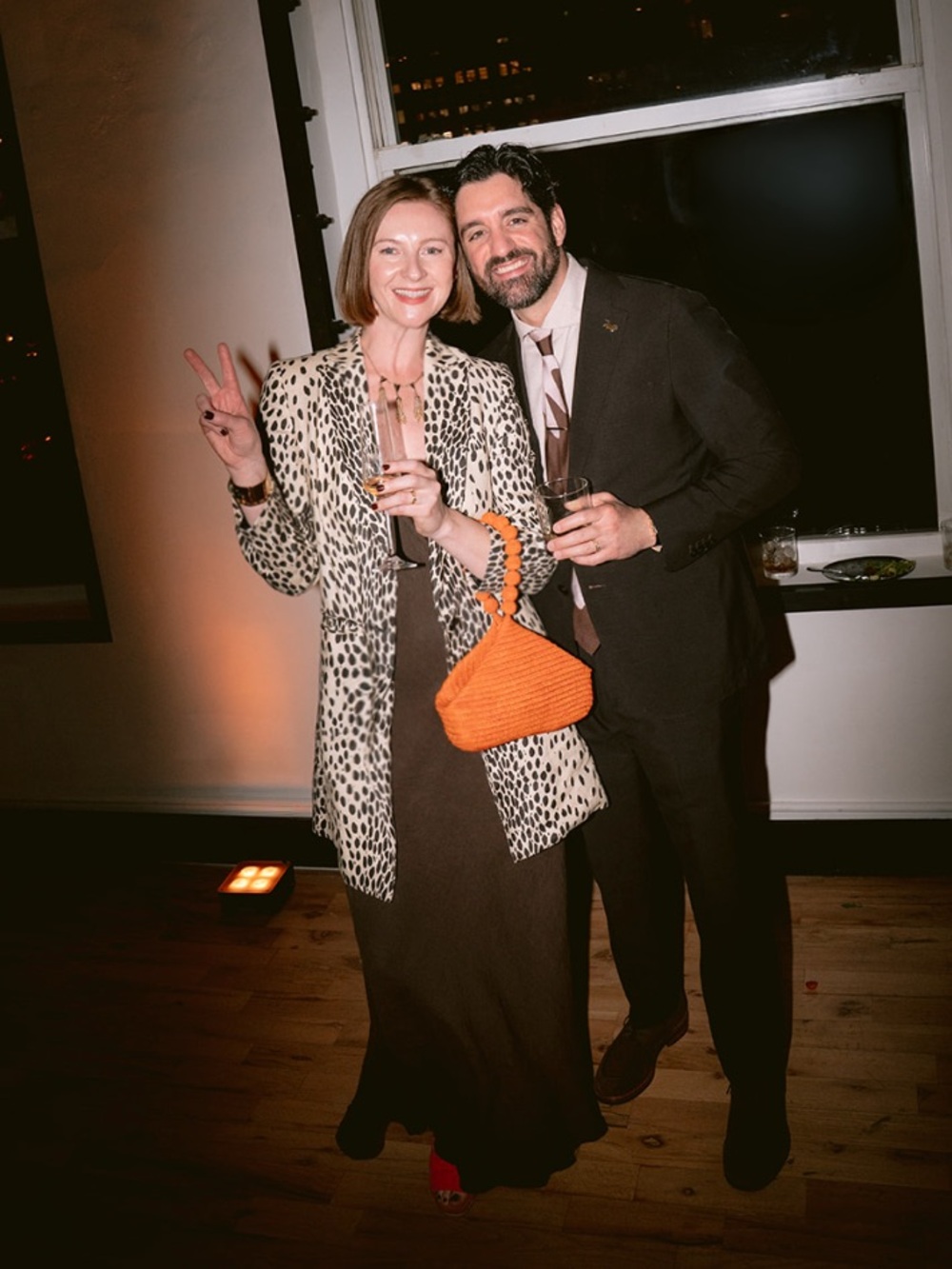 Sezane Brigitte Clutch Bag Orange Raffia - Picture 2 of 2